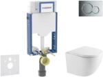 Geberit Kombifix - Set pentru încastrată, toaletă Oudee și capac softclose, clapetă Sigma01, crom lucios SANI15CA1138 (SANI15CA1138)