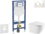Geberit Duofix - Set pentru montare încastrată, toaletă Oudee și capac softclose, clapetă Sigma20, alb/auriu SANI11CA31121 (SANI11CA31121)
