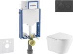 Geberit Kombifix - Set pentru montare încastrată, toaletă Nefia și capac softclose, clapetă Sigma20, negru lucios/negru mat SANI15CA5153 (SANI15CA5153)