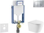 Geberit Kombifix - Set pentru încastrată, toaletă Nefia și capac softclose, clapetă Sigma20 , crom mat lăcuit/crom SANI15CA2103 (SANI15CA2103)