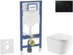 Geberit Duofix - Set pentru montare încastrată, toaletă Nefia și capac softclose, clapetă Sigma01, negru SANI11CA5167 (SANI11CA5167)