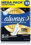 Always Ultra Secure Night Extra Size 5 санитарни кърпи за нощ 32 бр