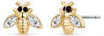 CRYSTalp Gyönyörű aranyozott bedugós fülbevaló Méhecske 40211. CRY. G