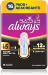 Always Platinum Night Extra Size 5 absorbante pentru noapte 16 buc