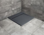 Radaway Teos C szögletes lapos antracit zuhanytálca 90x90 antracit, ajándék szifonnal