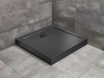 Radaway Doros Stone C szögletes fekete zuhanytálca előlappal 90x90 fekete, ajándék szifonnal