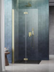 Radaway Nes Brushed Gold Walk-in KDD-B szálcsiszolt arany zuhanyfal 100 átlátszó jobbos