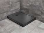 Radaway Doros Stone F szögletes fekete zuhanytálca előlappal 150x80 fekete, ajándék szifonnal