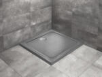 Radaway Doros Stone C szögletes lapos antracit zuhanytálca 80x80 antracit, ajándék szifonnal