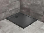 Radaway Doros Stone F szögletes lapos fekete zuhanytálca 150x80 fekete, ajándék szifonnal