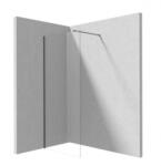 Deante PRIZMA Zuhanyfal, walk-in, titanium 120 (KTJ D32P)