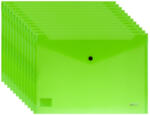 Daco Set 12 mape plastic cu buton A4 Daco, 200 microni, Verde neon (MP120NV)