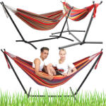 Gardlov XxL kerti függőágy állvánnyal, 185x80 cm, 150 kg terhelhetőség (REALB2B-13065)