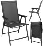 SPRINGOS összecsukható kerti Szék 57x69x105cm - Szürke (GF0078)