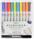 Zebra Mildliner Highlighter Marcator set cu dublu capăt 10 culoare (78501)
