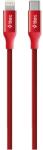 Ttec Cablu ttec - AlumiCable, USB-C/Lightning, 1.5 m, roşu (8694470827681)