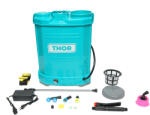 Thor Pompa de stropit, vermorel electric cu rezervor 16L, baterie 12V/8Ah, 4 duze, debit 4 l/min, presiune 6.8 bar THOR (40TH294) Pulverizator