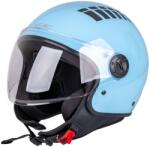 W-Tec Nyitott sisak W-TEC Baraldo Celeste, mosható párnázat, gyorskioldó csat, szellőzőpanelek a tetején, kis hátsó spoiler XS (53-54) (30155-XS)