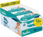 Pampers 99%-os nedves törlőkendő testápolóval, 12 csomag x60, 720 db