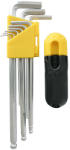Strend Pro Imbuszkulcs készlet, Strend Pro HK7007, ezüst, 9 részes, 1, 5 - 10 mm, Cr-V, gömbfejes (TC2310310)