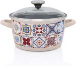 Metalac 6 literes fazék Porto üvegfedővel, Metalac zománc, 24 cm (372031)