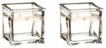 FizioTab 2 db FizioTab akril edényből álló készlet, élelmiszertároló fedéllel, légmentes tégely, átlátszó, 2 x 400 ml (Storage2)