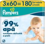 Pampers 99%-os nedves törlőkendő testápolóval, 3 csomag x60, 180 db