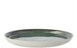 Bitz Farfurie pentru cină GASTRO 27 cm, alb / verde, gresie, Bitz (BITZ37550)