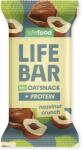 Lifefood Lifebar Oat Snack Protein s lískovými oříšky BIO 40 g Aromă: alună / Culoare: maro (2007)