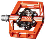 Funn Mamba ipari csapágyas egyoldalas MTB patentpedál, keretes, cserélhető szegecsekkel, narancs