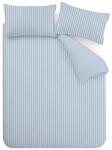 Catherine Lansfield Kék egyszemélyes ágyneműhuzat 135x200 cm Epping Textured Stripe - Catherine Lansfield