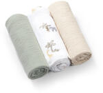 BabyOno textilpelenka színes 3db gyűrt muszlin zöld 828/04 - babycenter-online