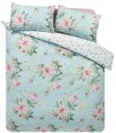 Catherine Lansfield Kék kétszemélyes háromrészes ágyneműhuzat 200x200 cm Avebury Floral - Catherine Lansfield
