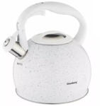 Kinghoff teáskanna, sípszóval, fehér gránit mintás, 3.0L (KB-7265)
