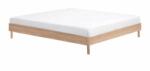 VIPACK Двойно легло 160x200 cm от масивен дъб без табла без ламелно дъно в естествен цвят Forrest - Vipack (FOBK1612)