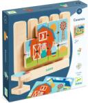 DJECO Casamix kétoldalas fa kirakós 12 darabos (DJ01618)