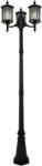 Kaja Lighting Stâlp de grădină Detroit, 3xE27, IP44, H225cm, L55cm, metal negru (K-8213)
