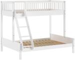 VIPACK Бяло детско легло 140x200/90x200 cm от масивен бук двуетажно с включена подматрачна рамка Forrest - Vipack (FOSBMA14)