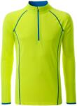 Daiber Tricou funcțional pentru bărbați cu mânecă lungă JN498 - Galben deschis / albastru deschis | XL (JN498-1752343)