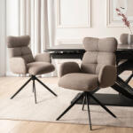  Krzesło Obrotowe do Salonu ALVARO Brązowe (ME-ME-ALVARO-BR-T-K)