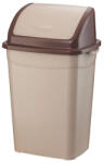 PLANET Szemeteskuka billenő fedéllel műanyag 50 literes barna UP122-210 (UP122-210) - officefirst