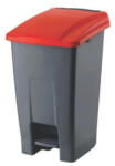 PLANET Szemeteskuka pedálos műanyag 50 literes antracit/piros UP227-213 (UP227-213) - officefirst