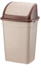 PLANET Szemetes kuka billenő fedéllel műanyag 9 literes barna UP116B (UP116PB) - officefirst