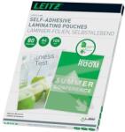 LEITZ Meleglamináló fólia, 80 mikron, A4, fényes, öntapadó, LEITZ (100 db) (E33872)