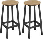 Klubfotel Magas konyhai bárszék szett, 2db - sonoma/fekete láb (LBC032B11)