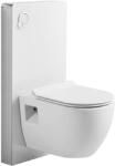 Cerano - Komplett WC szett szaniter öblítőmodul - matt fehér + Dure fali WC, perem nélküli + Slim/UF ülőke - fényes fehér - 51x35 cm (CER-979848)