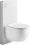Cerano - Komplett WC szett szaniter öblítőmodul - matt fehér + Felci fali WC, perem nélküli + Slim/UF ülőke - fényes fehér - 53x37 cm (CER-979849)