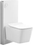 Cerano - Komplett WC szett szaniter öblítőmodullal - matt fehér + fali WC Forte, Rimless + Slim/UF ülőke - fényes fehér - 51x36 cm (CER-979850)