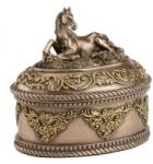 Veronese Lovas bronzbevonatú ékszerdoboz - 10x7x9, 5 cm (FOD-WU78421A4)
