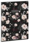 Ars Una sima füzet A4 - Flowery Black (53803740)